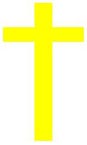 croix latine jaune des hérétiques